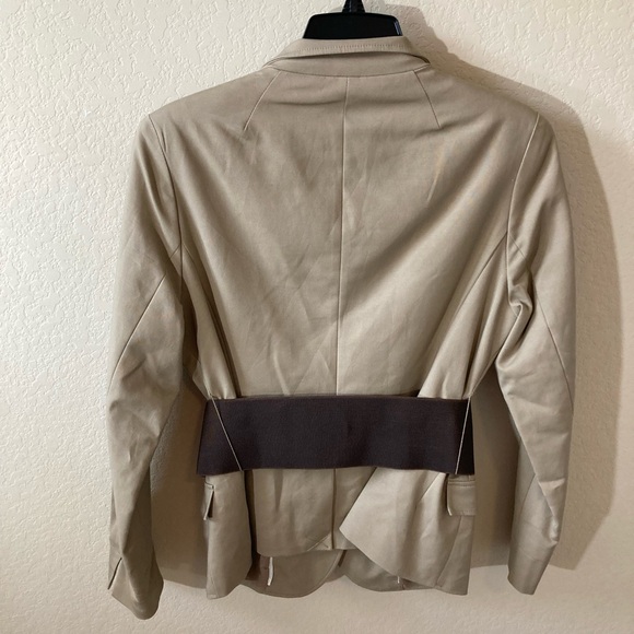 Worthington Woman Tan Blazer Tailored Fit with Belt - Picture 2 of 4